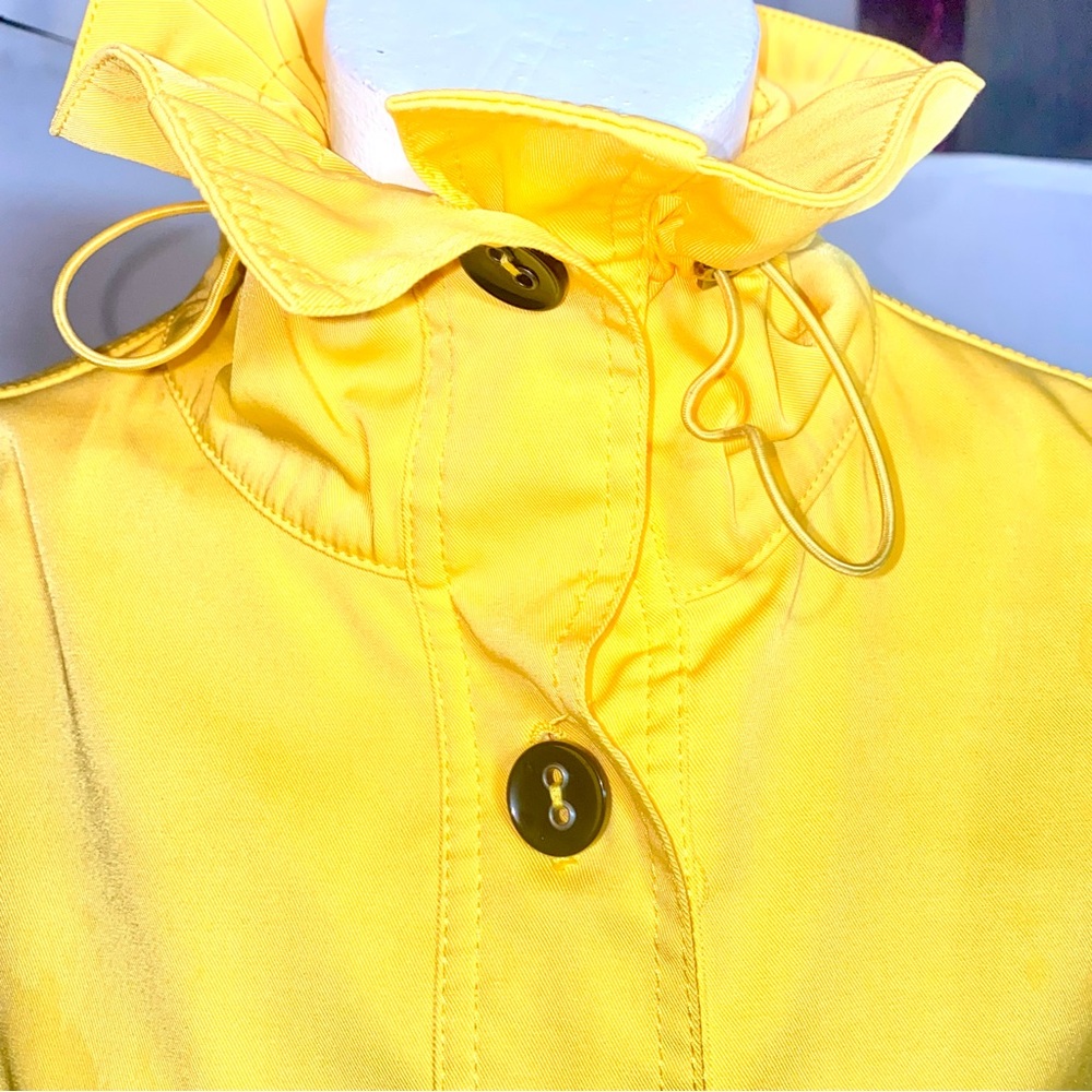 Ruby Rd. Bright Yellow Drawstring Utility Jacket - image 4